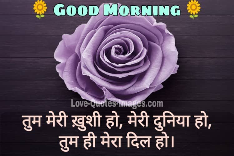good morning for lover in Hindi