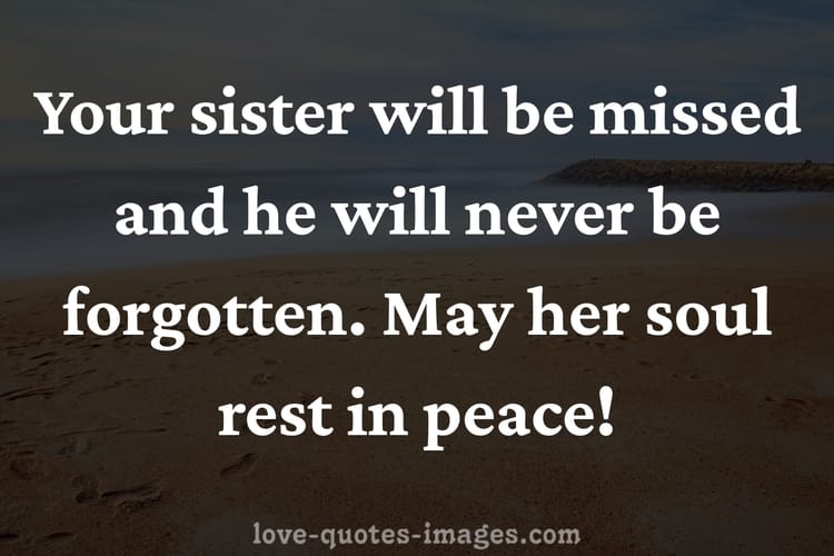 rest in peace quotes for sister