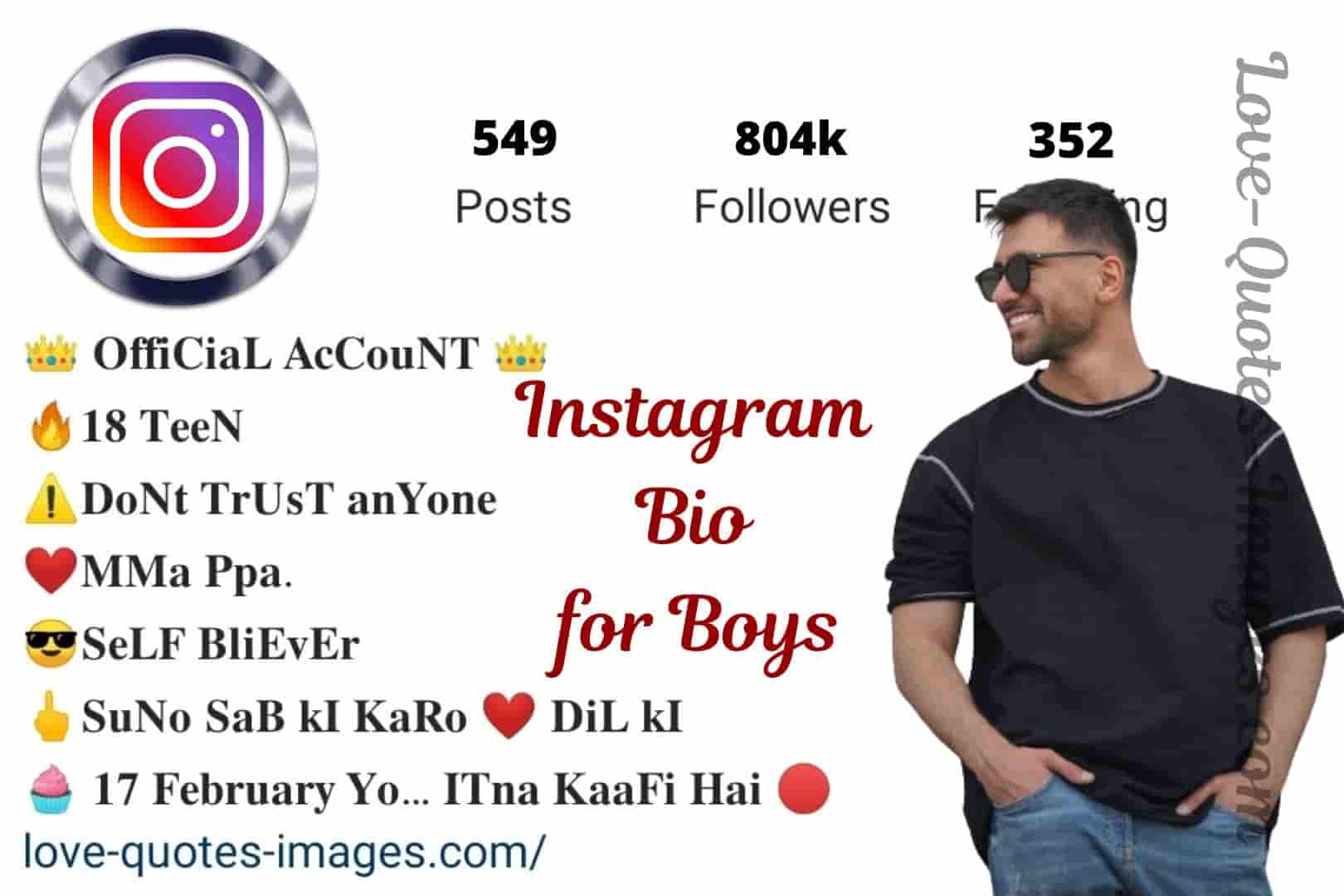 1001+ Latest Instagram Bio for Boys – Insta Bio for Boys 2024 » Love ...