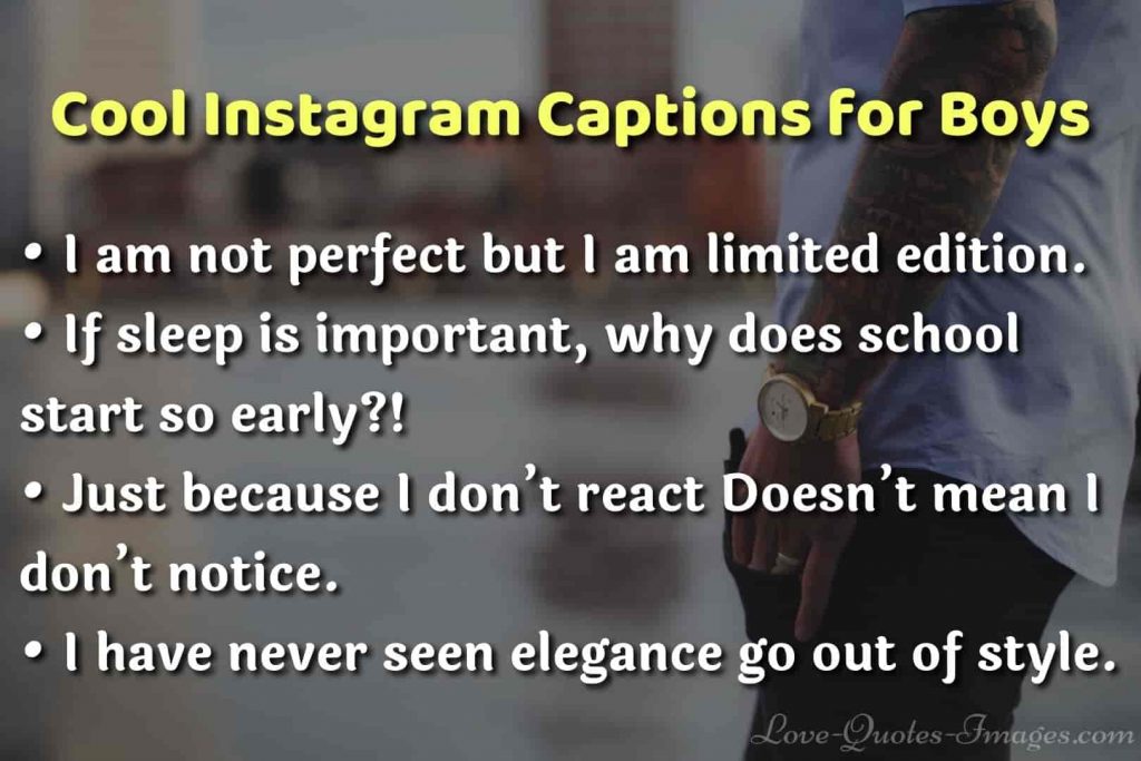 Instagram Captions for Boys